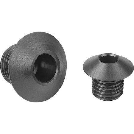 Kipp Locating Bush, D=5 M12X1, 5X10, D2=19, Sw=4, Steel Hardened, Ground A Bl.Oxi K1290.05